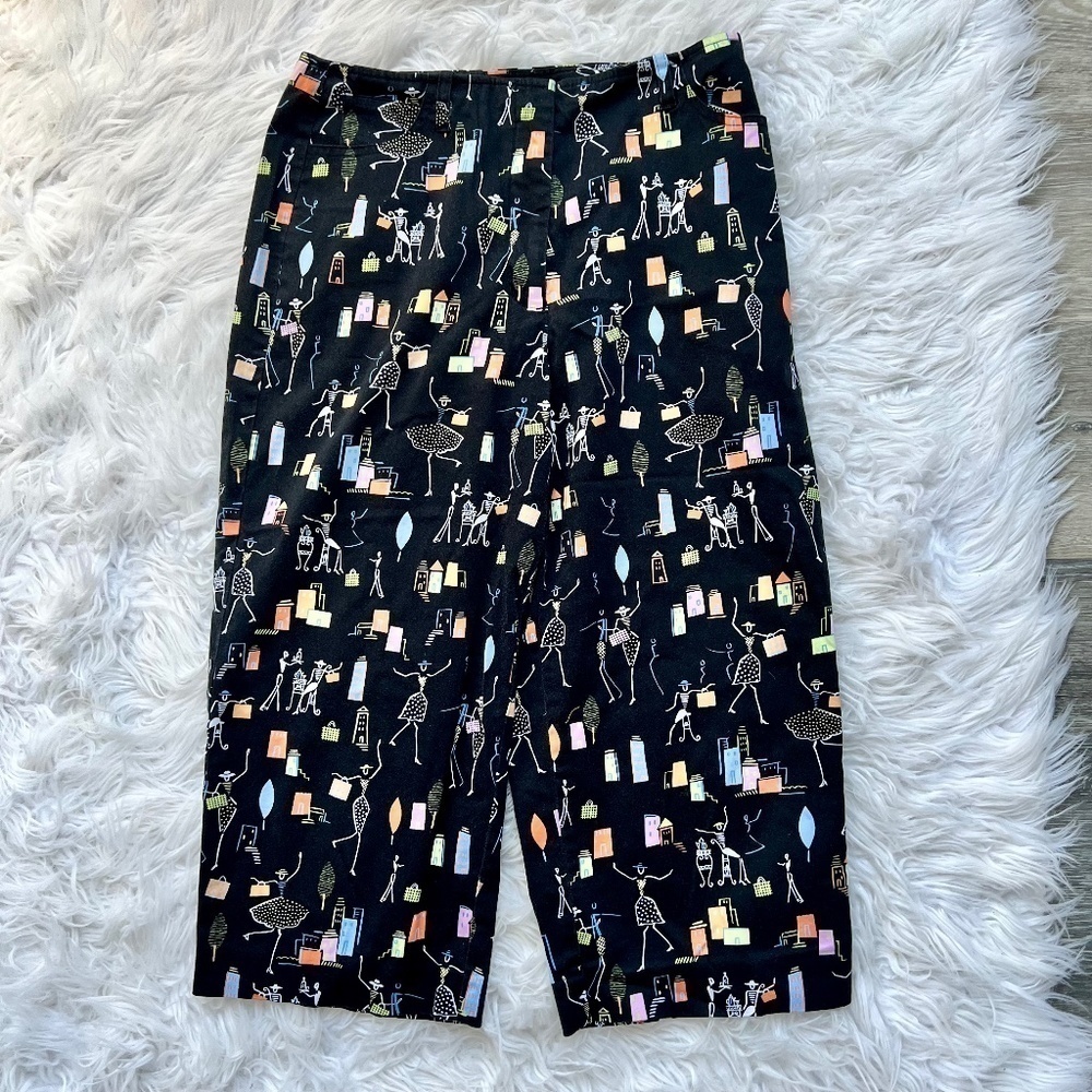 Talbots Petites Cute Womens Capri Pant Shopping In Paris Multicolor Size 6